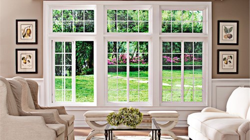 Customized Aluminium Clad Timber Combination Window, Triple Glass, Heat Insluation, Soundproof, For Living Room
