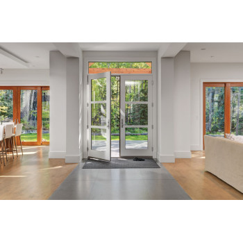 Customized Aluminium Clad Timber Combination Door, Triple Glass,  Soundproof, Save Energy For Entrance, And Living Room