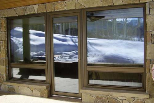 Customized Aluminium Clad Timber Combination Door, Triple Glass,  Soundproof, Save Energy For Entrance, And Living Room