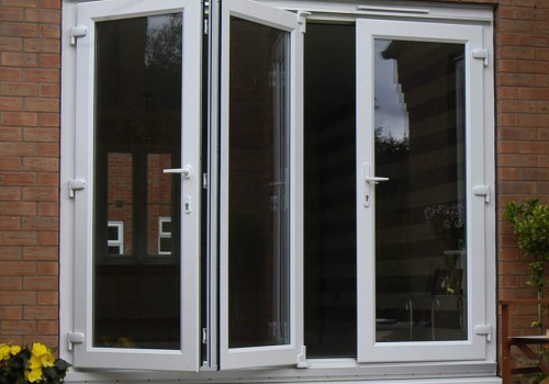 Custom Vinyl UPVC Folding Doors, Hurricane Impact, Double Glass Door, For Kitchen