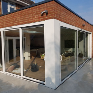 Custom UPVC Corner Doors, Double Glazing, Waterpoof, For Balcony