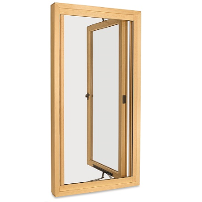 Factory Timber Casement Window, Hinge Window, Heat Insluation, Anti UV, For Kitchen, Residence