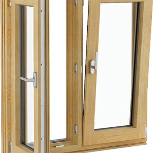 Manufacture Timber Tilt & Turn Window, Double Glass, Save Energy, High Anti UV, Soundproof, For Bathroom, Living Room