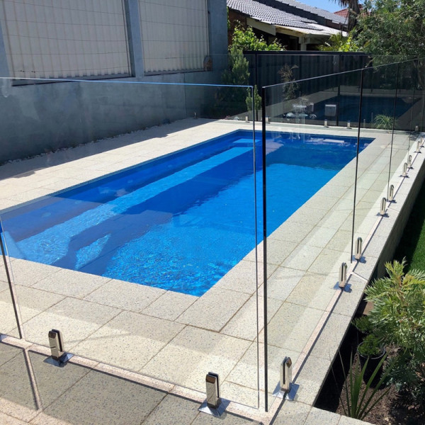 Frameless Glass Pool Fencing |  Duplex 2205 Stainless Steel Spigot | Frameless Glass Pool Fence with Safety Toughened Glass