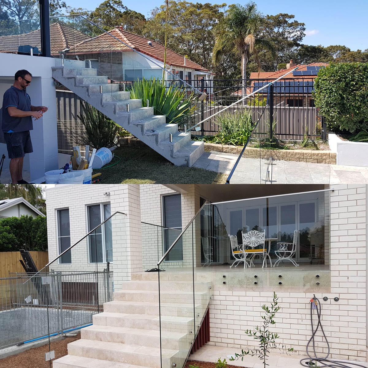 glass balustrade stairs