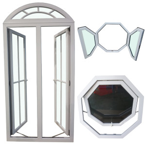 Wholesale PVC French Windows | Woodgrain Color | PVC Glass Windows Factory
