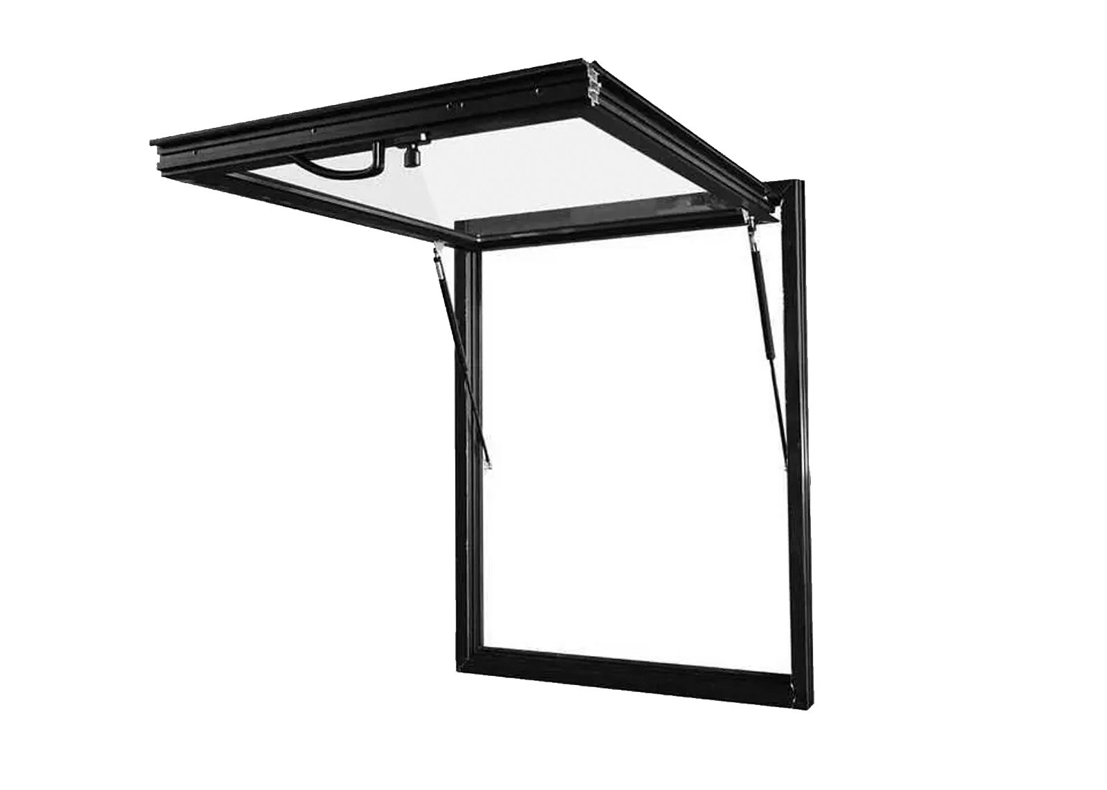 Custom gas strut window