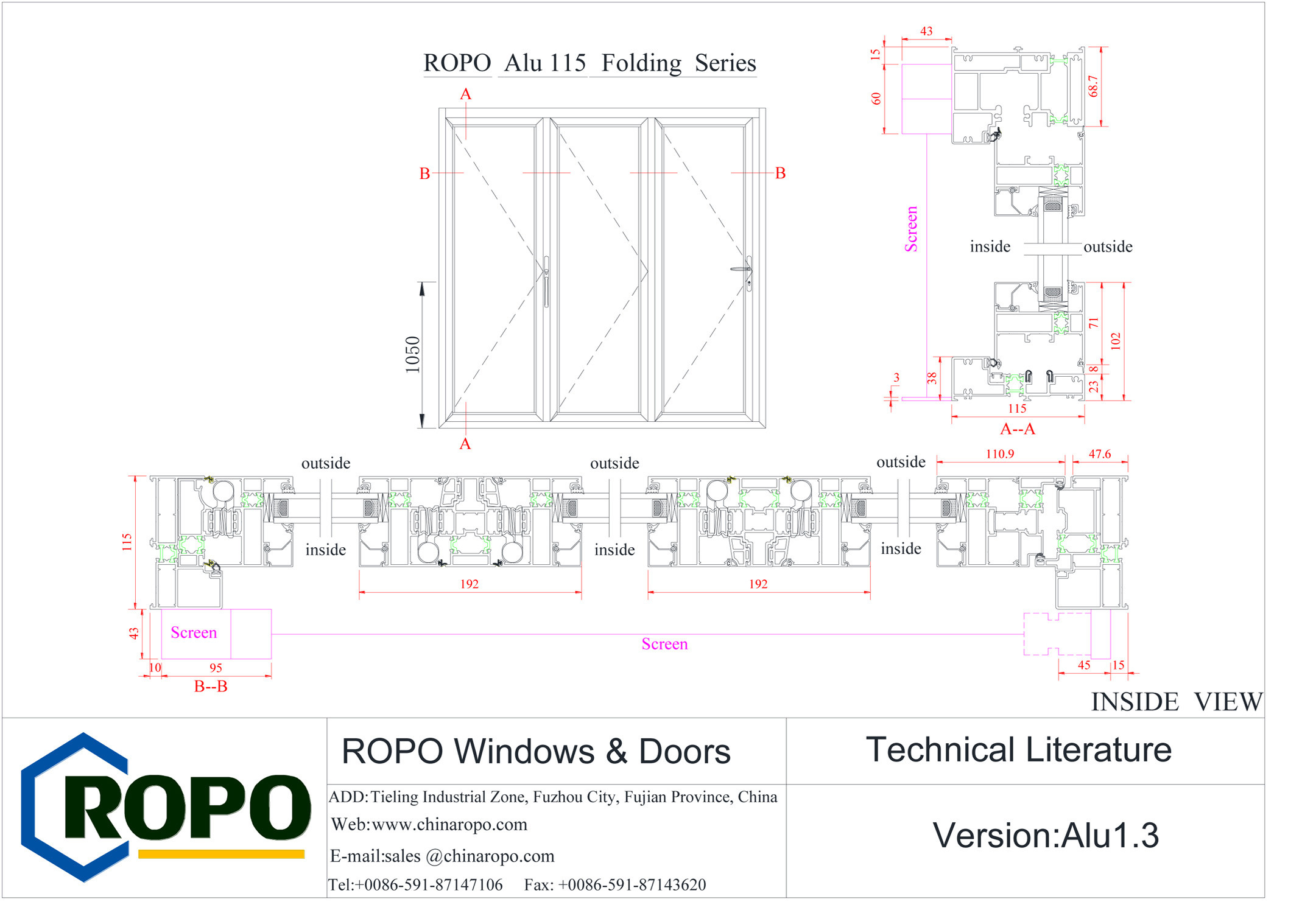 folding door sill