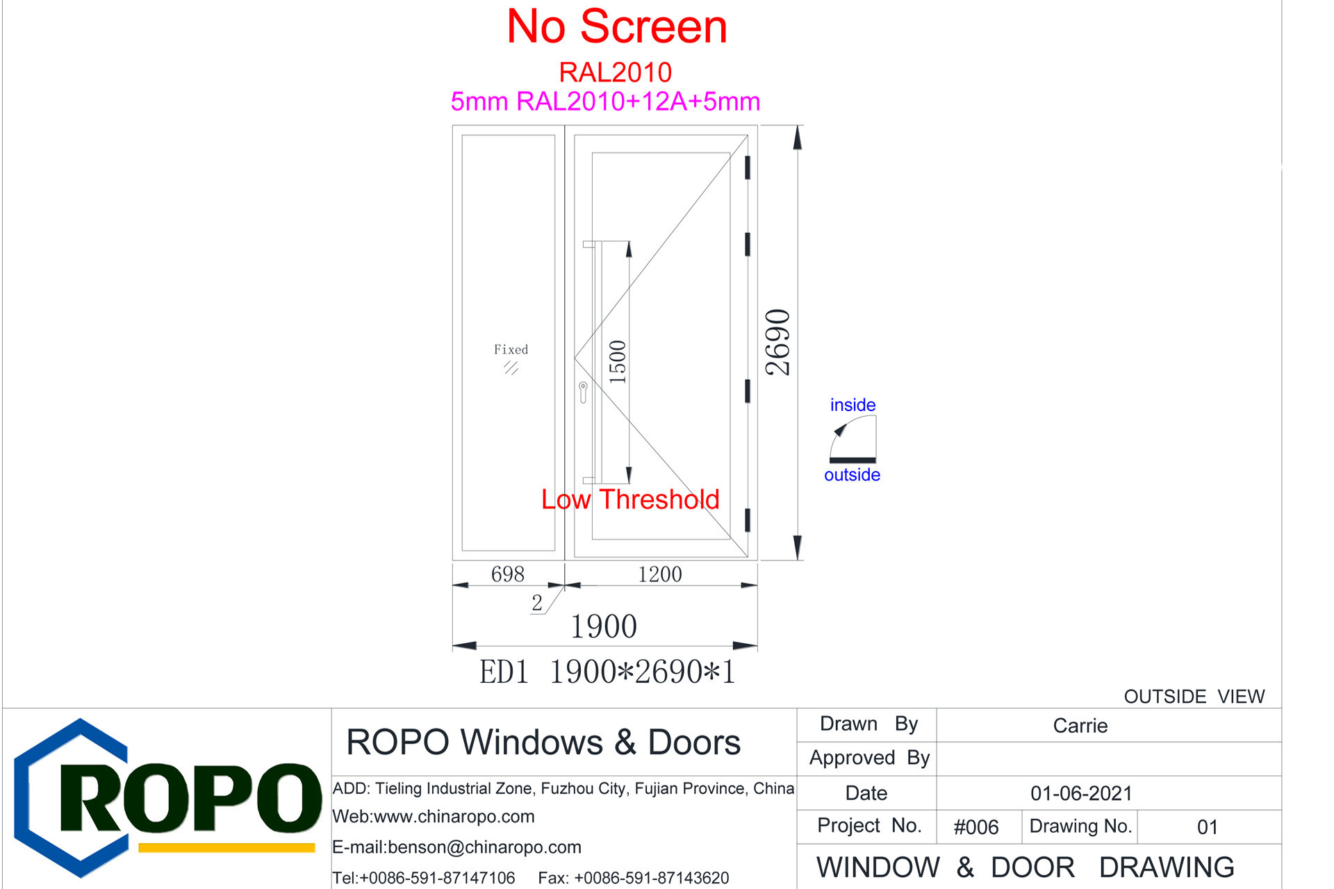 aluminum hinge doors