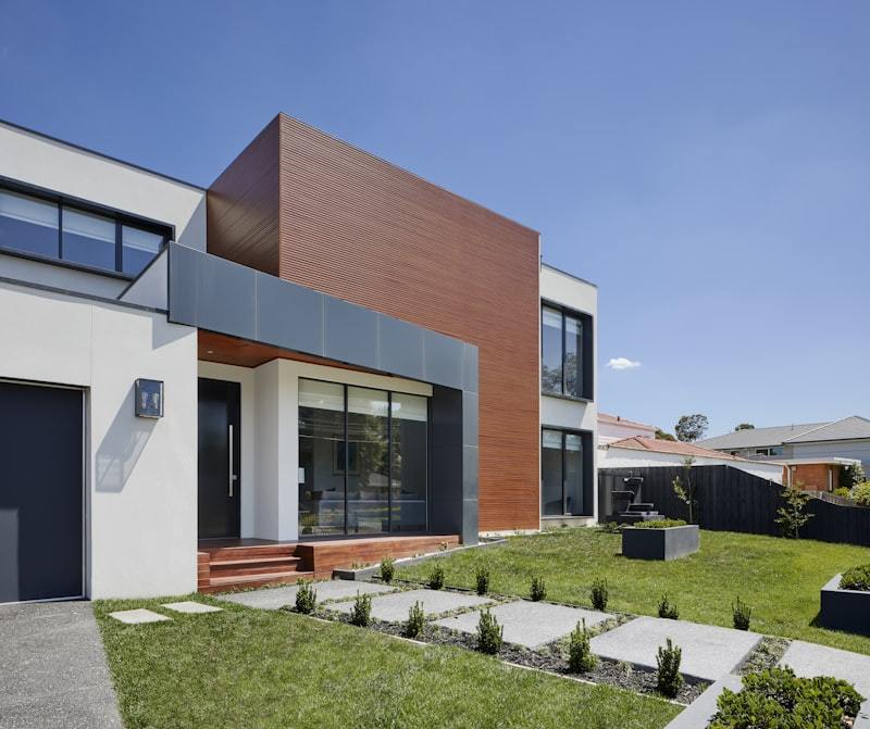 Modern house with energy efficient windows