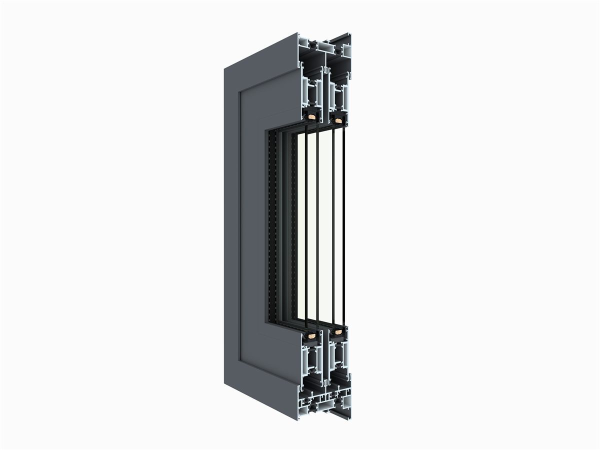 Thermal break aluminium casement window render