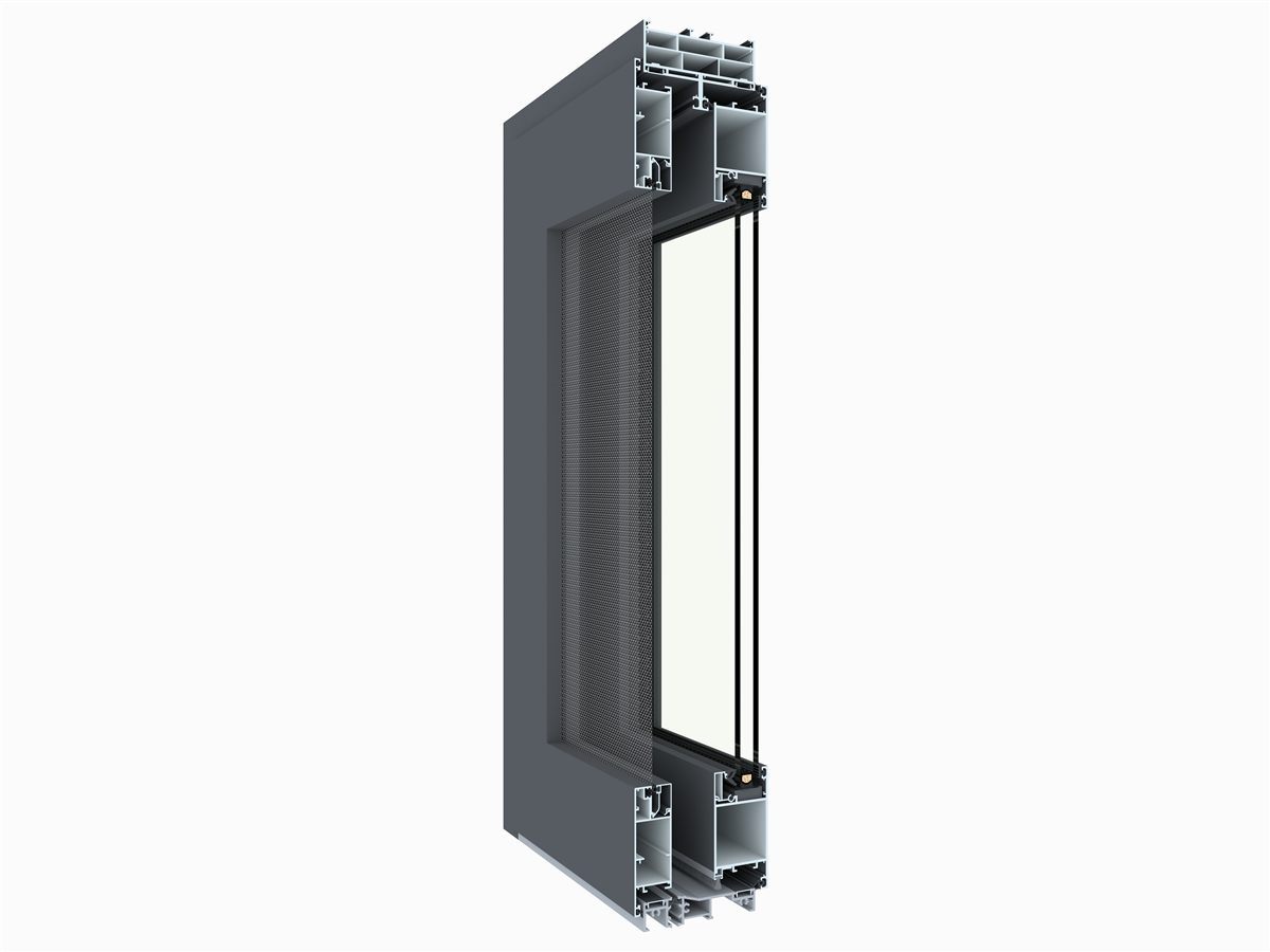 Standard aluminium casement window system render