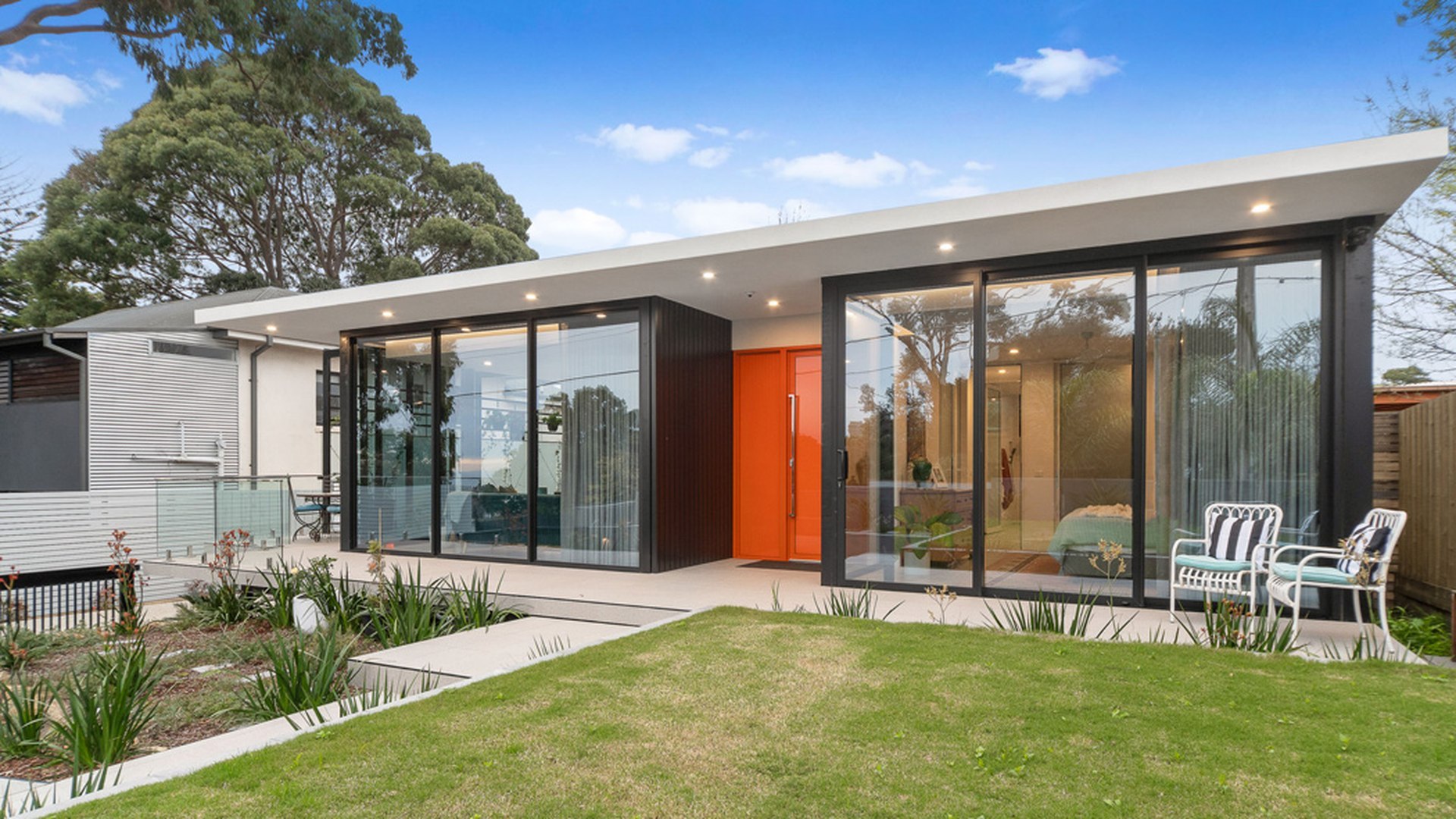 Hurricane-rated windows and sliding doors installed on a completed coastal residential project