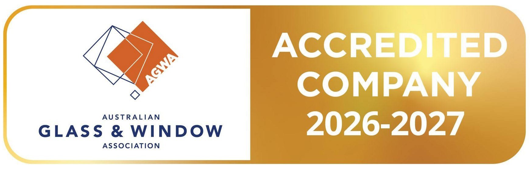 Australian Glass and Window Association accredited company badge