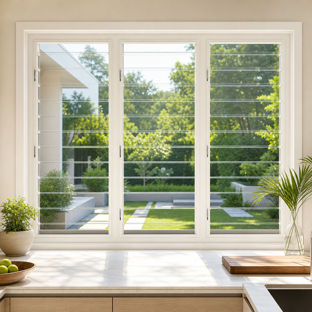 RPALLW02 Glass Louver Window with Screen Options