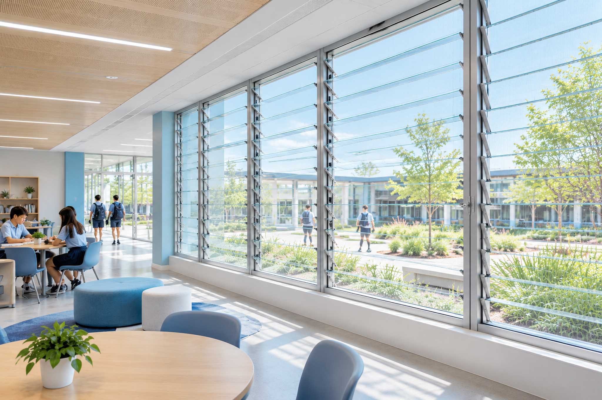 Schools and shared facilities aluminum louver windows