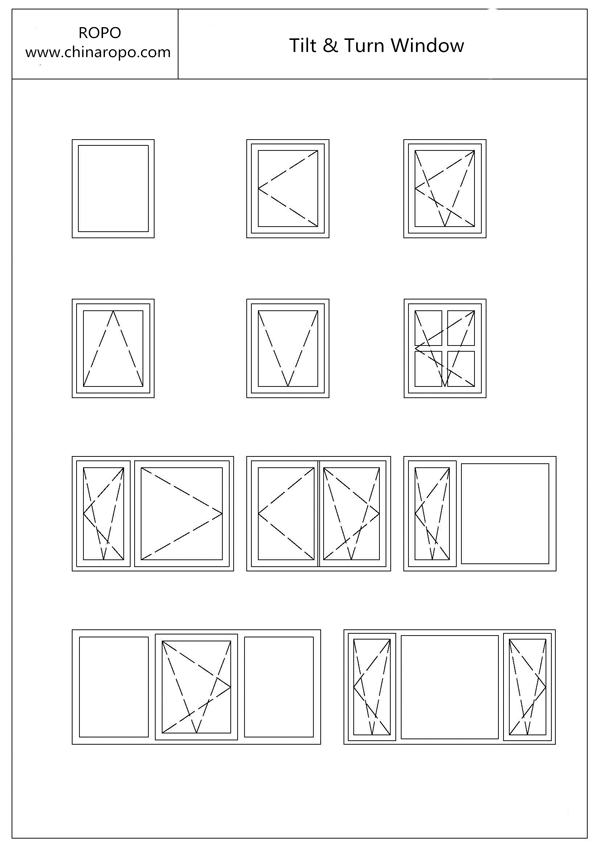 Thermally Broken Aluminum Tilt and Turn Window Configurations