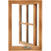 Csutomized Aluminium Clad Timber Hand Crank Window, Double Glass, Heat Insluation, European Style, Anti UV, For Kitchen
