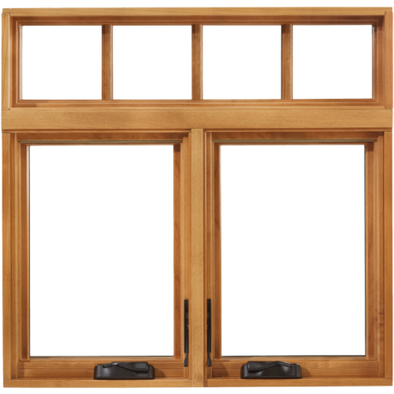 Csutomized Aluminium Clad Timber Hand Crank Window, Double Glass, Heat Insluation, European Style, Anti UV, For Kitchen
