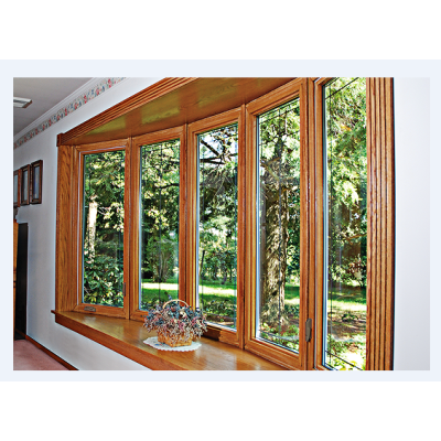 Customized Aluminium Clad Timber Bay & Bow Window, Double Glass, Heat Insluation, Soundproof, For Residence, Balcony and Villa