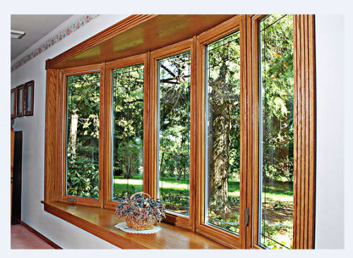 Customized Aluminium Clad Timber Bay & Bow Window, Double Glass, Heat Insluation, Soundproof, For Residence, Balcony and Villa