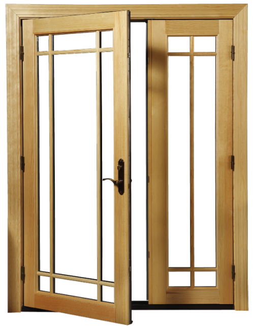 Aluminium Clad Timber Casement Door, French Door For House, Hinged Door For Bathroom