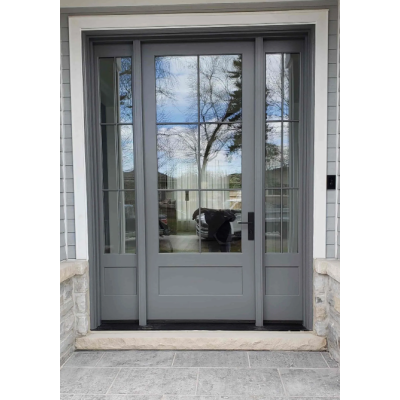 Customized Timber Casement Door, Triple Glass, Heat Insulation, Soundproof, For Living Room