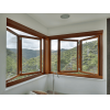 Factory Aluminium Clad Timber Folding Window, Triple Glass, Save Energy, Heat Insluation, Soundproof, For Villa, Living Room