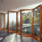Factory Aluminium Clad Timber Folding Door, Europeam Style, Save Energy, Heat Insluation, Soundproof, For Villa