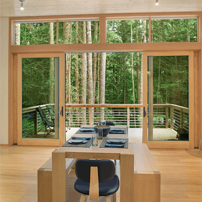 Customized Aluminium Clad Timber Combination Door, Triple Glass,  Soundproof, Save Energy For Entrance, And Living Room