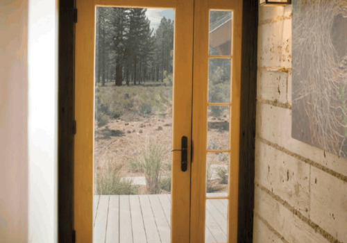 Wholesales Aluminium Clad Timber Casement Door, Double Glass,  Soundproof, Save Energy, Hinged Door For Bathroom, Living Room And Villa