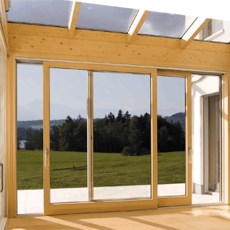 Aluminium Clad Timber Lift & Sliding Door, Patio Sliding Door, Soundproof, Energy, European Style, Double Glazed, For Balcony, Garden, Villa