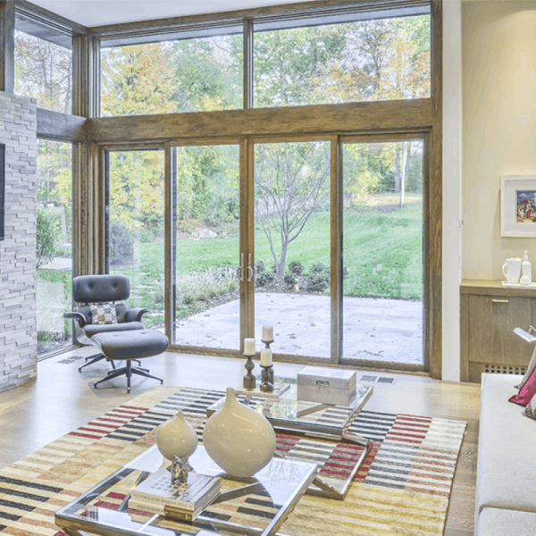 Aluminium Clad Timber Combination Door, Entrance Door, Triple Glass,  Soundproof,  For Entrance, Garden And Villa