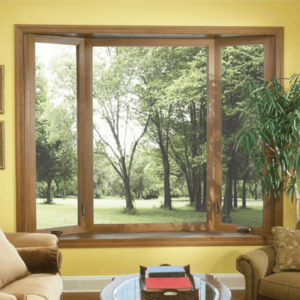 Customized Aluminium Clad Timber Bay & Bow Window, Double Glass, Heat Insluation, Soundproof, For Residence, Balcony and Villa