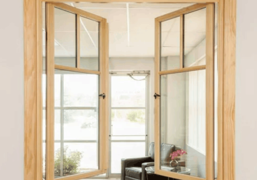 Factory Timber Casement Window, Hinge Window, Heat Insluation, Anti UV, For Kitchen, Residence