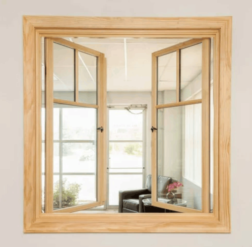 Factory Timber Casement Window, Hinge Window, Heat Insluation, Anti UV, For Kitchen, Residence