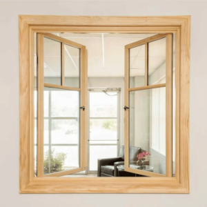 Factory Timber Casement Window, Hinge Window, Heat Insluation, Anti UV, For Kitchen, Residence