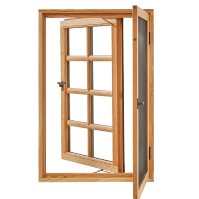 Timber Casement Window, Save Energy, Heat Insluation, Soundproof, For Villa, Bedroom, Balcony