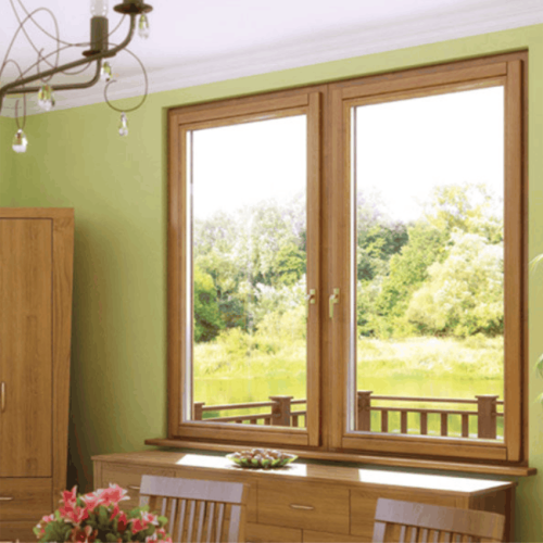Manufacture Timber Tilt & Turn Window, Double Glass, Save Energy, High Anti UV, Soundproof, For Bathroom, Living Room