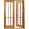 Customized Timber Casement Door, Triple Glass, Heat Insulation, Soundproof, For Living Room, Bedroom and Balcony