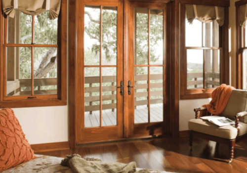 Timber Casement Doors, Save Energy, European Design, Heat Insulation, Soundproof, For Bedroom