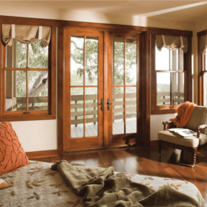 Timber Casement Doors, Save Energy, European Design, Heat Insulation, Soundproof, For Bedroom