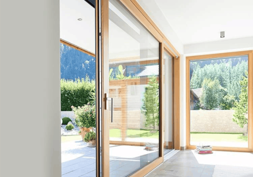 Customized Timber Lift & Sliding Door, Double Glass, Soundproof, Modern Style, Double Glazed, For Balcony