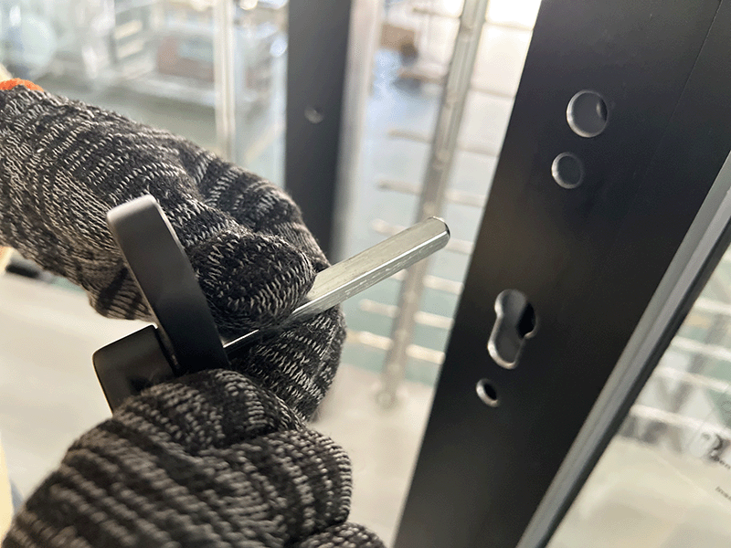 how to install a door handle step by step