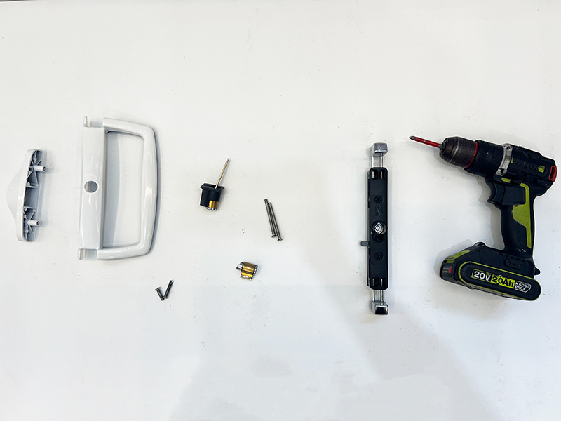 sliding door handle installation