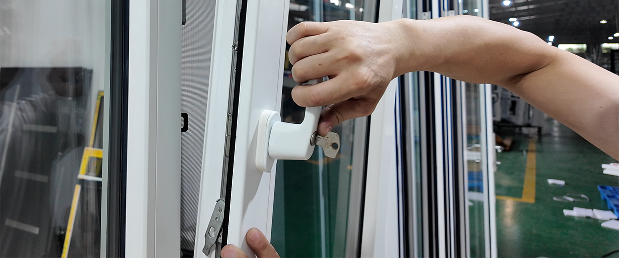 uPVC tilt&turn window handle installation