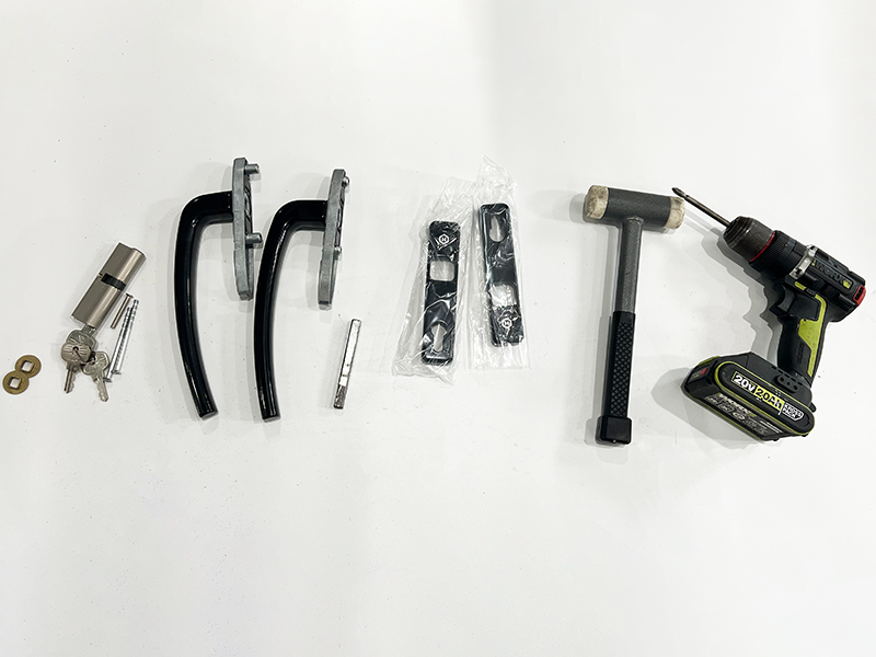 lift and sliding door handle installation
