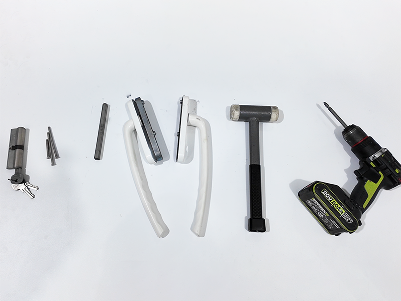lift and sliding door handle installation