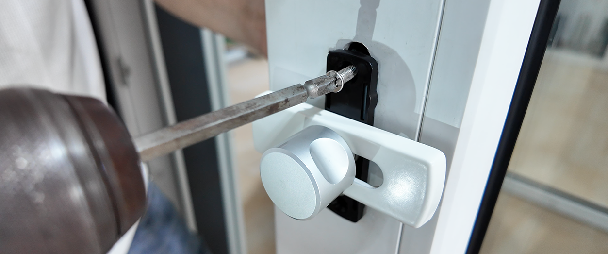 install tilt and sliding door handle