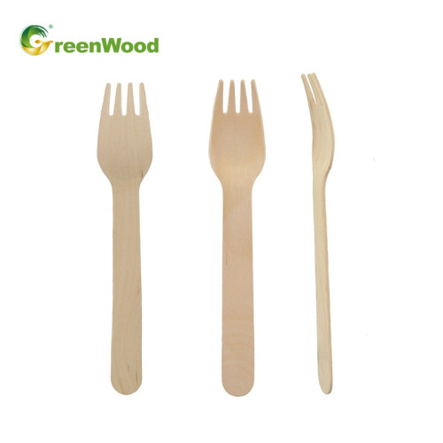 Set di posate in legno monouso biodegradabili all'ingrosso da 160 mm per asporto | Set di posate in legno all'ingrosso